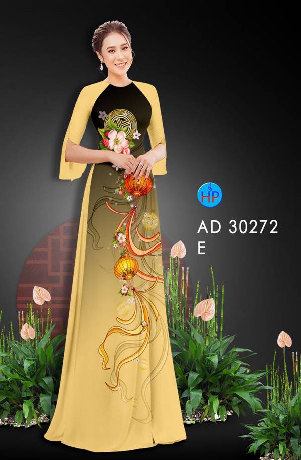 Vải Áo Dài Hoa In 3D AD 30272 47